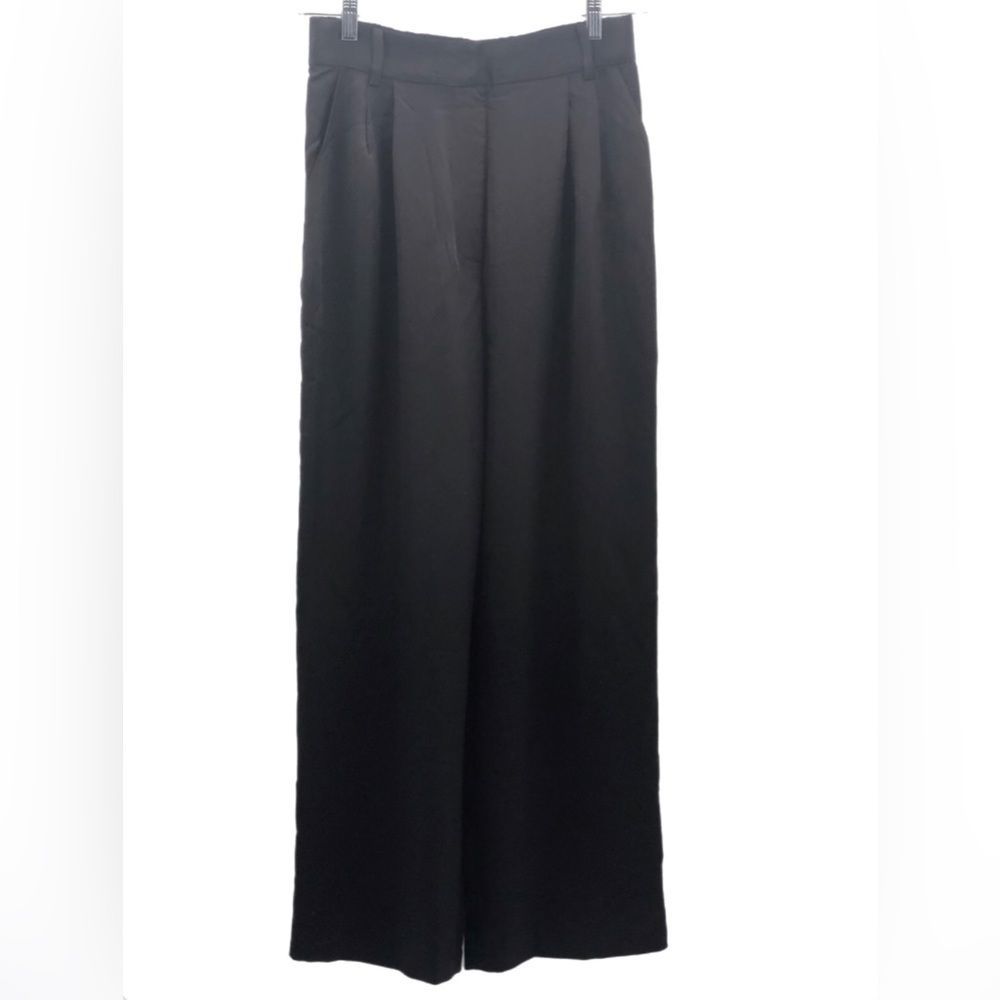 NWT WAYF satin pleated wide legs trousers
